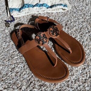 Tory Burch Bryce Flat Thong Vegan Leather Sandal